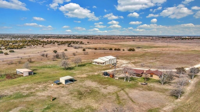 aerial view featuring a rural view