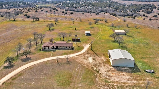 bird's eye view with a rural view