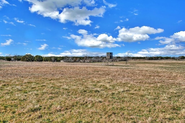 view of yard with a rural view