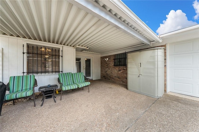 view of patio with french doors