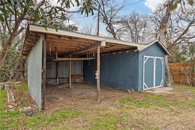 view of outdoor structure