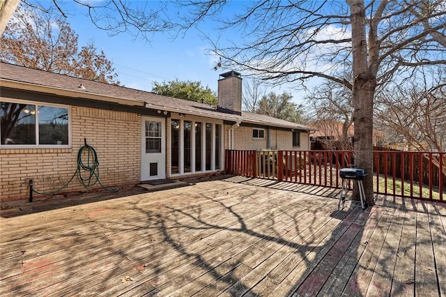 deck with grilling area