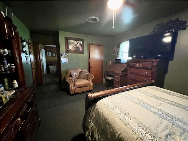 bedroom with carpet floors