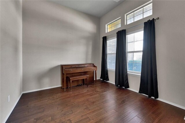 interior space featuring dark hardwood / wood-style flooring