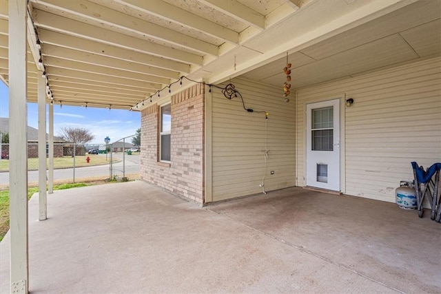 view of patio / terrace with fence