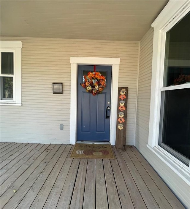 view of doorway to property