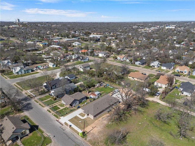 aerial view with a residential view