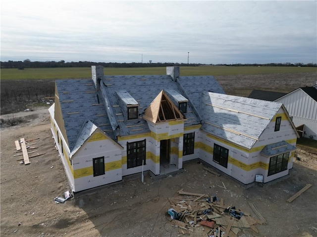 bird's eye view with a rural view