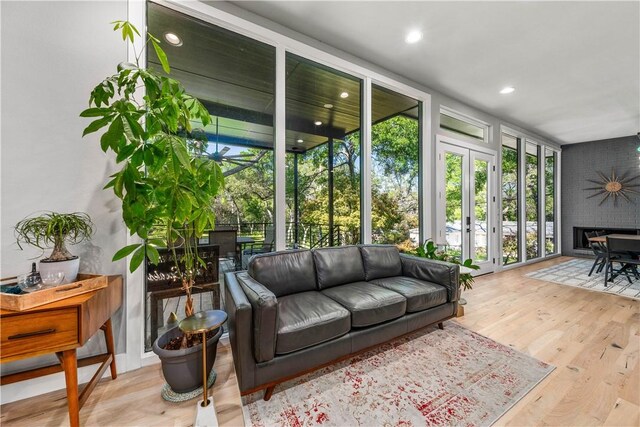 view of sunroom