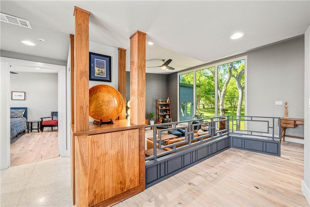 kitchen with light wood-type flooring