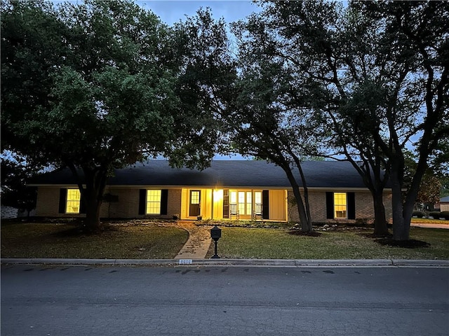 view of single story home