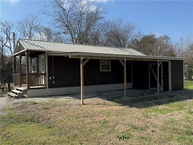 exterior space with a lawn