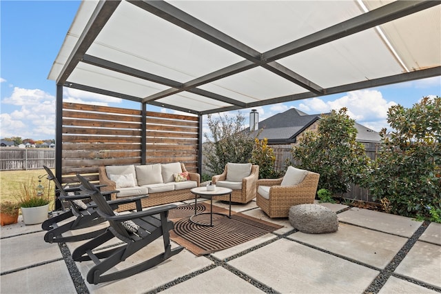 view of patio / terrace with outdoor lounge area