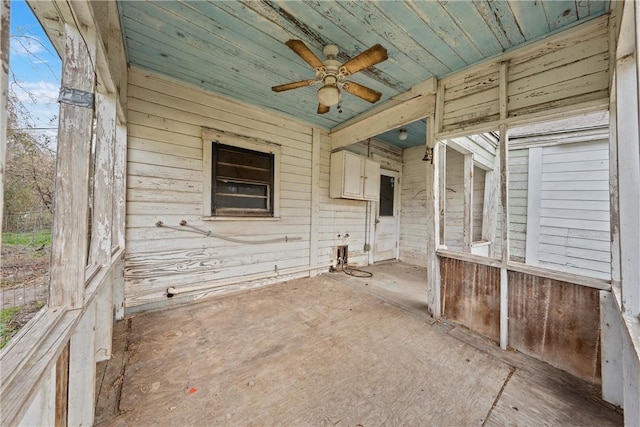 view of patio / terrace with ceiling fan