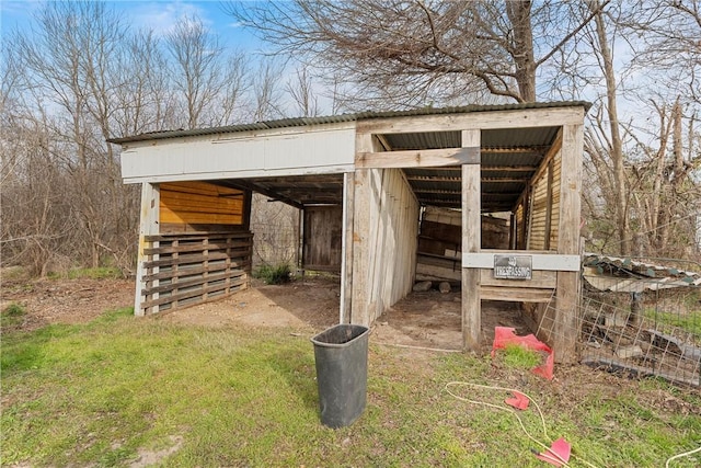 view of outdoor structure