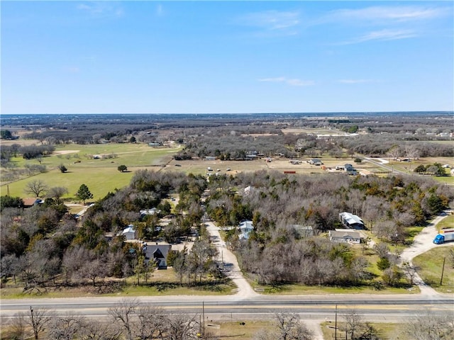 aerial view with a rural view