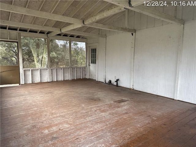 interior space with lofted ceiling