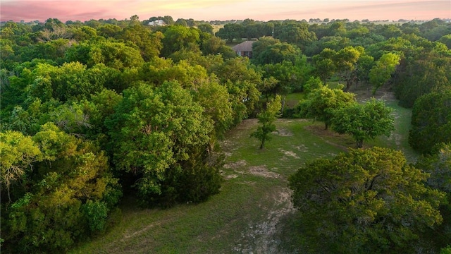 view of aerial view at dusk