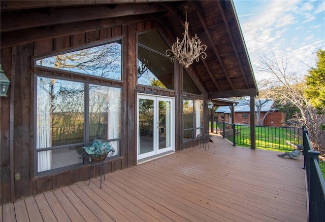 view of wooden deck