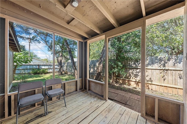 view of sunroom