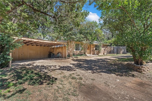 view of front of home