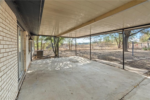 view of patio featuring central air condition unit