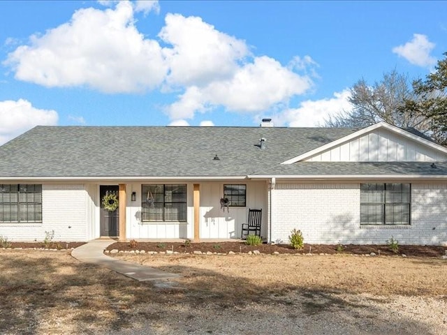 view of single story home