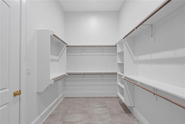 view of walk in closet