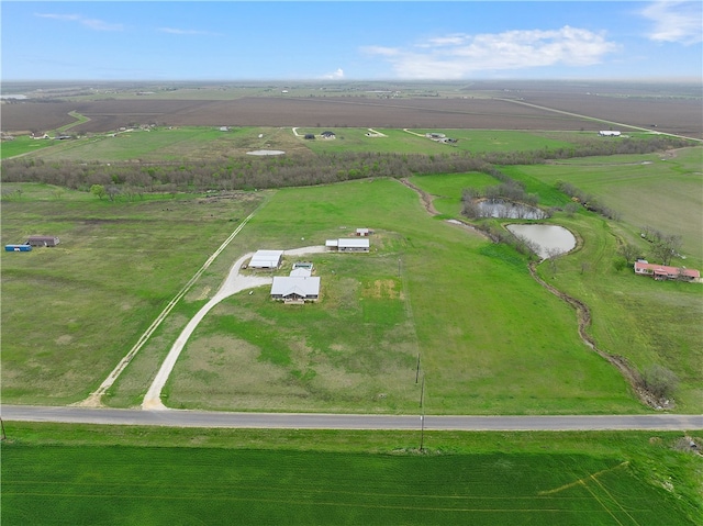 drone / aerial view featuring a rural view