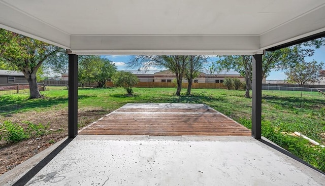 view of patio with a wooden deck