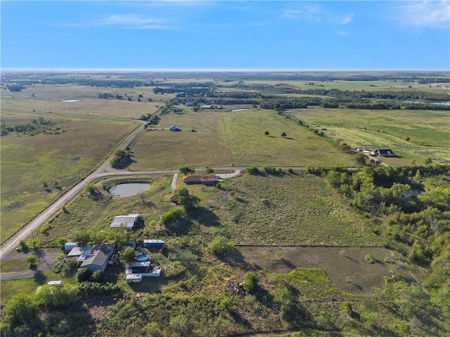 bird's eye view with a rural view