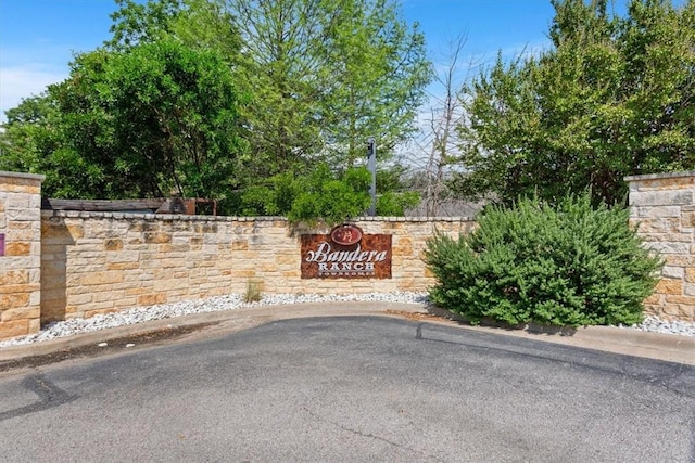 view of community sign