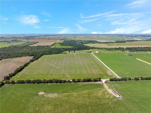 bird's eye view with a rural view