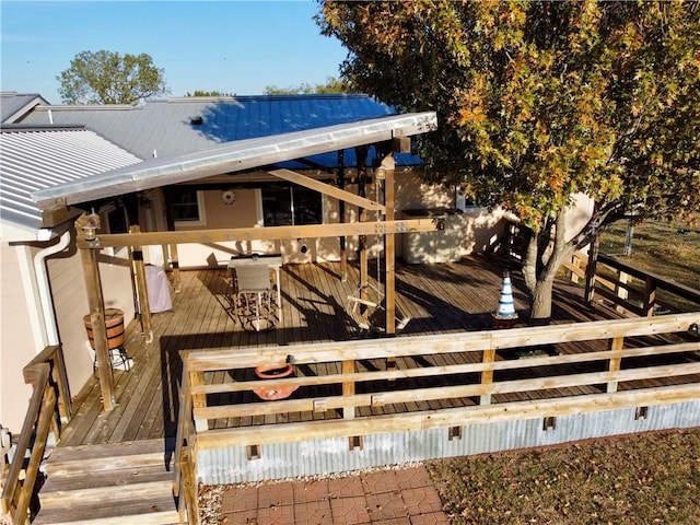 view of wooden deck