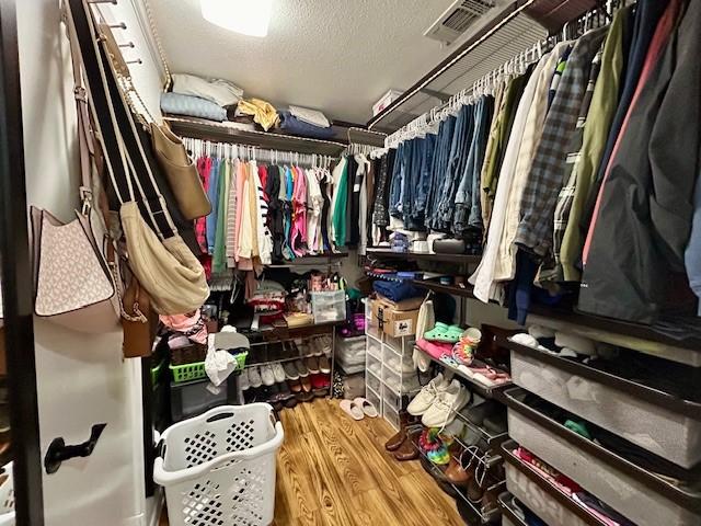 spacious closet featuring wood-type flooring