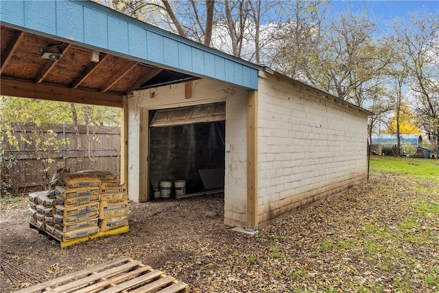 view of outbuilding