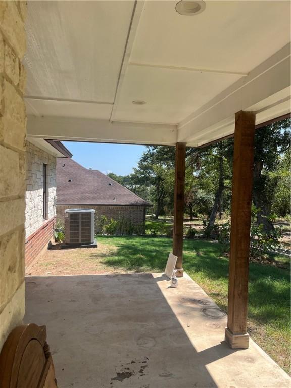 view of patio / terrace featuring central AC unit