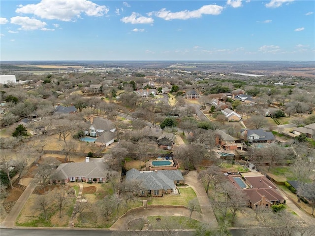 bird's eye view with a residential view