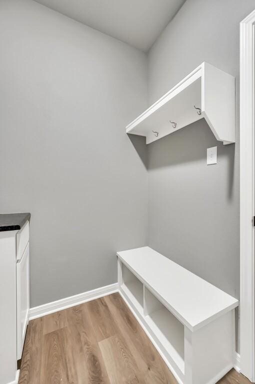 mudroom featuring light hardwood / wood-style floors