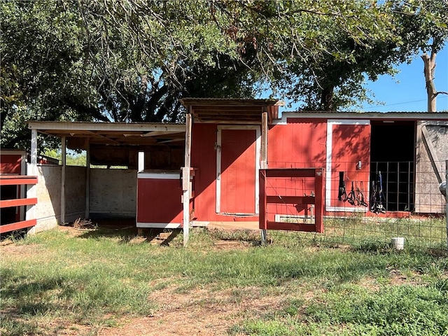 view of outdoor structure