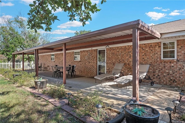 rear view of house with a patio area