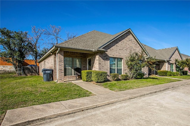 view of front of house with a front yard