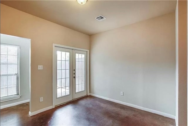 doorway featuring french doors