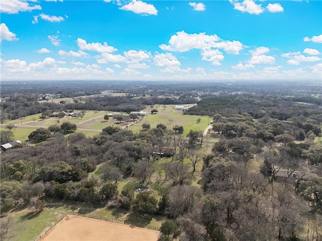 drone / aerial view with a rural view