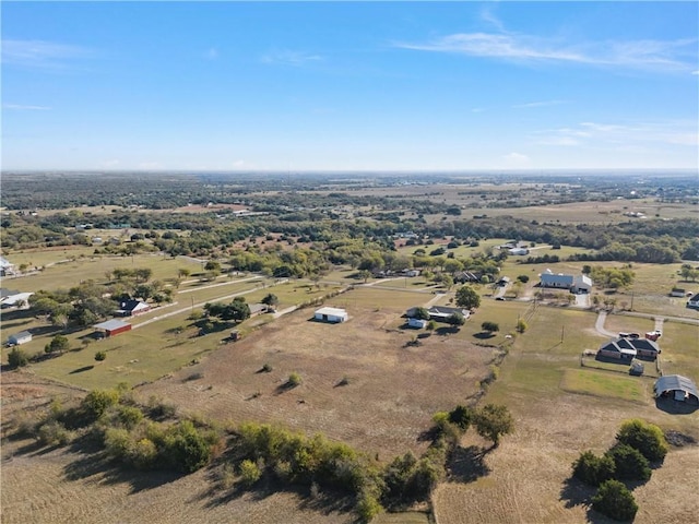 aerial view with a rural view