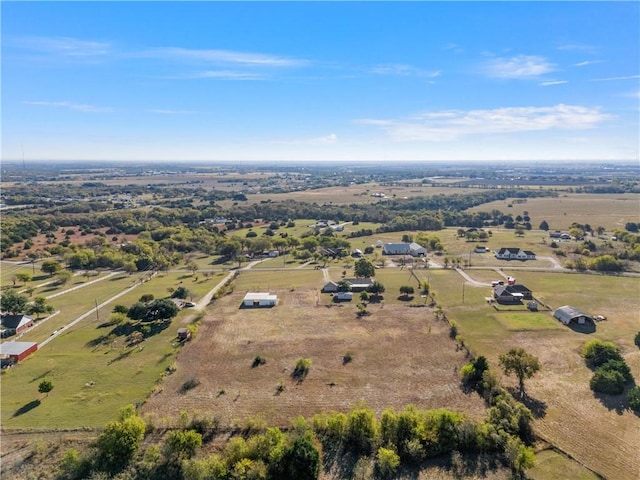 aerial view featuring a rural view