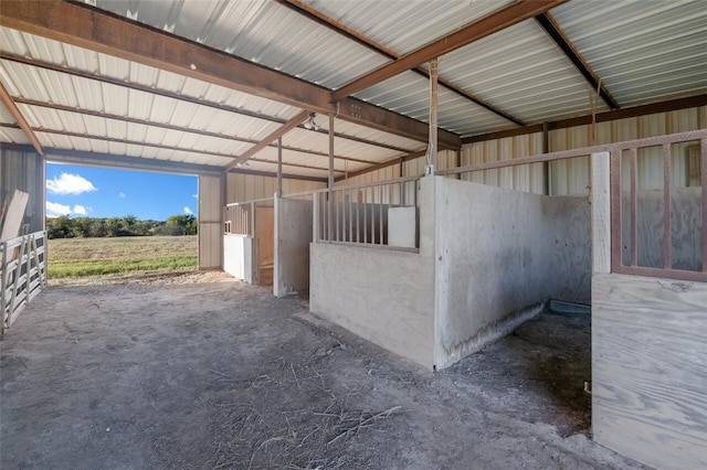 view of horse barn