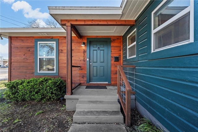 view of doorway to property