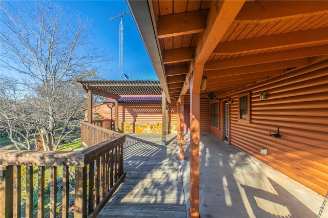 view of patio / terrace with a pergola