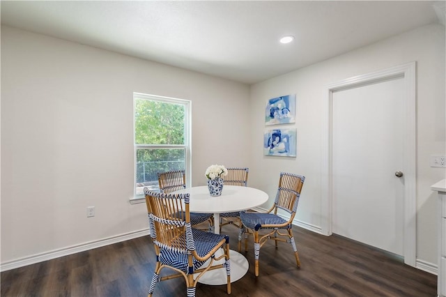 dining room featuring dark hardwood / wood-style floors